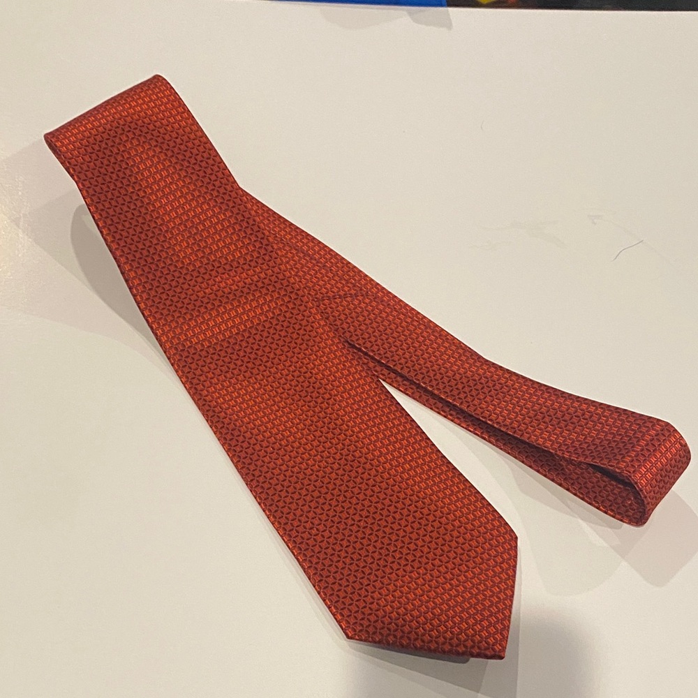 Classic Red Geometric Men's Tie